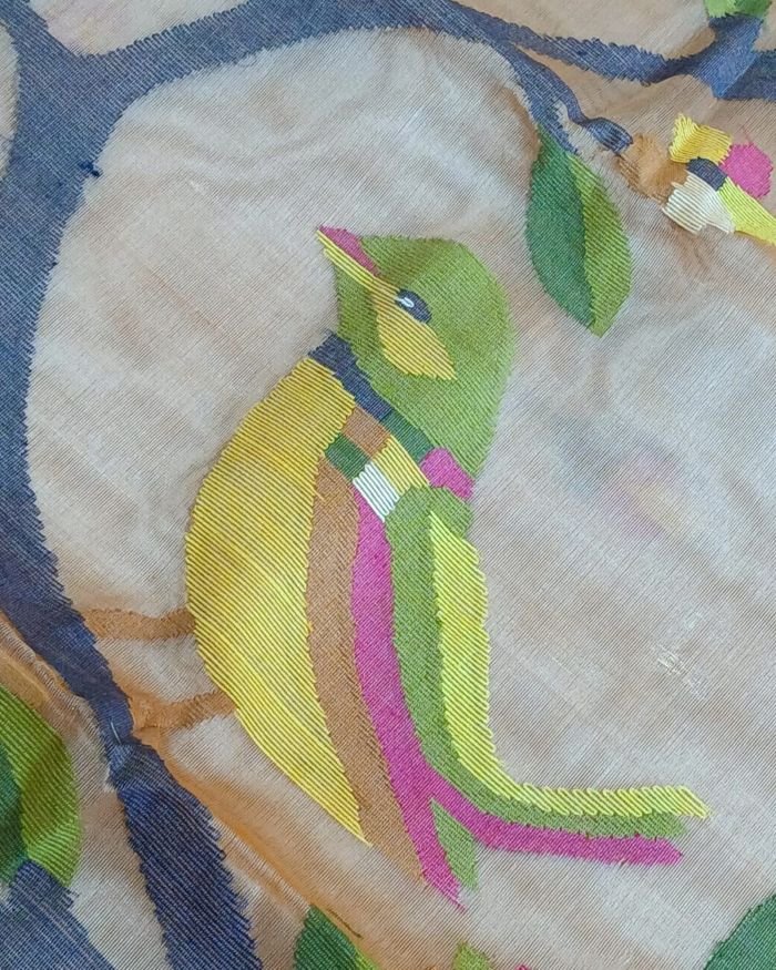 Handweave Jamdani Silk Saree – (SJMS1169) - Image 6
