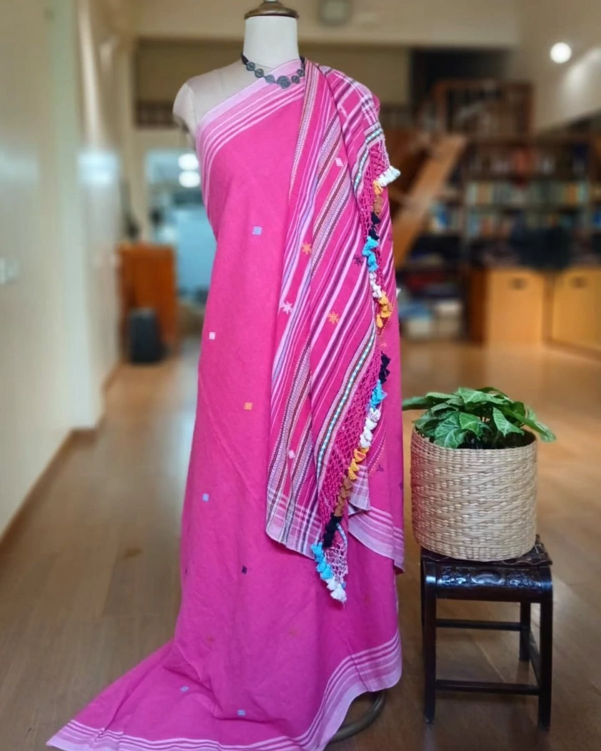 Bhujodi Saree Handwoven in Kala Cotton – (BHUJ1096)