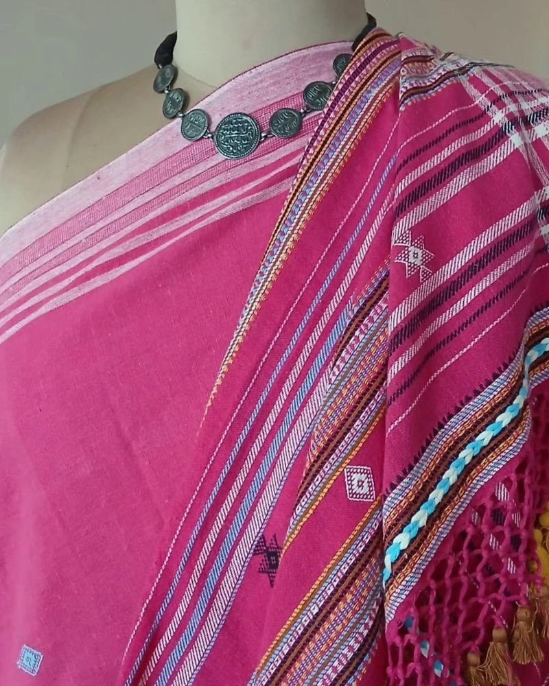 Bhujodi Saree Handwoven in Kala Cotton – (BHUJ1096) - Image 2