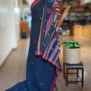 Bhujodi Saree Handwoven in Kala Cotton – (BHUJ1097)