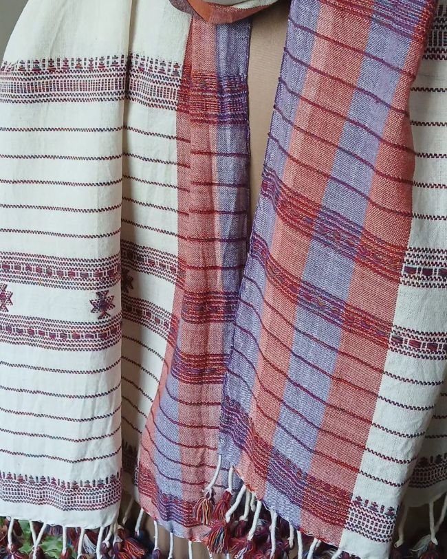 Bhujodi Cotton Stole – (BHST1127) - Image 2