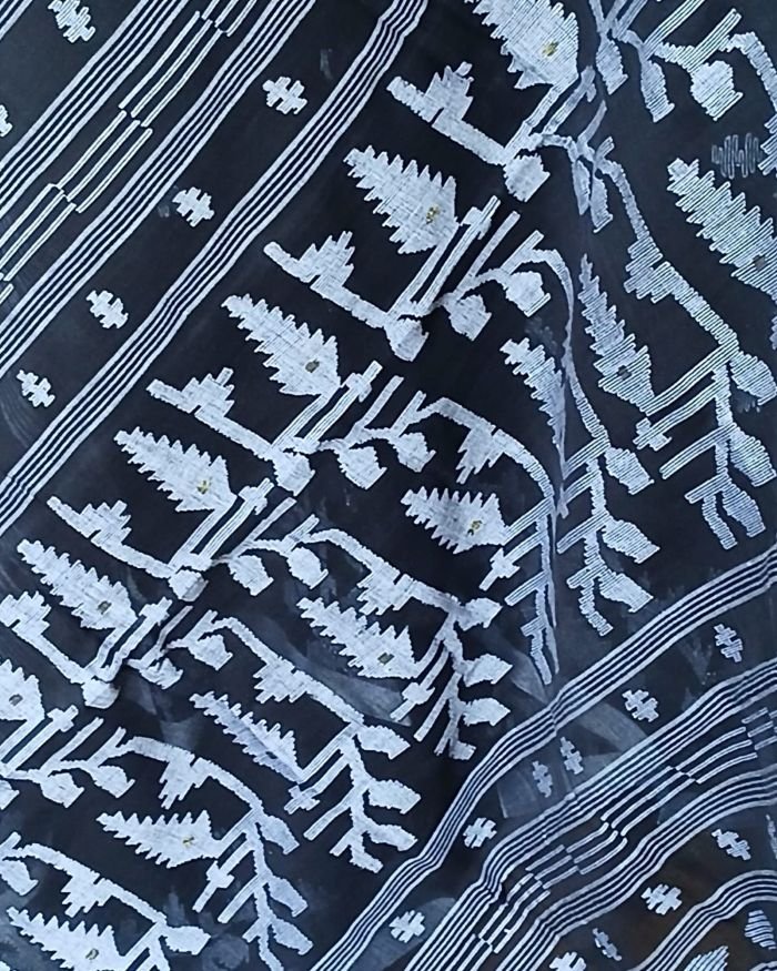 Soft Cotton Jamdani Handweave from Phulia – (JCHS0024) - Image 9
