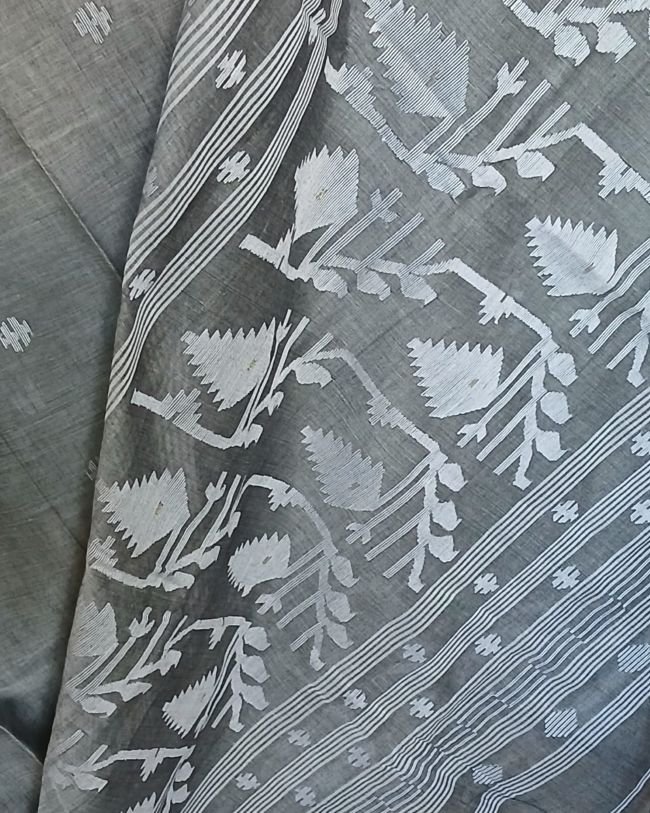Soft Cotton Jamdani Handweave from Phulia – (JCHS0014) - Image 5