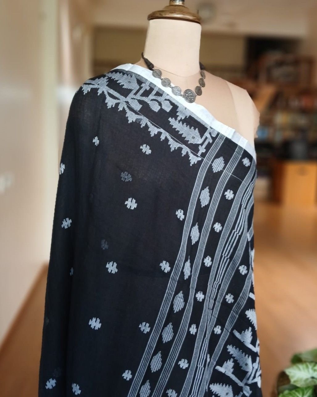 Soft Cotton Jamdani Handweave from Phulia – (JCHS0024) - Image 8