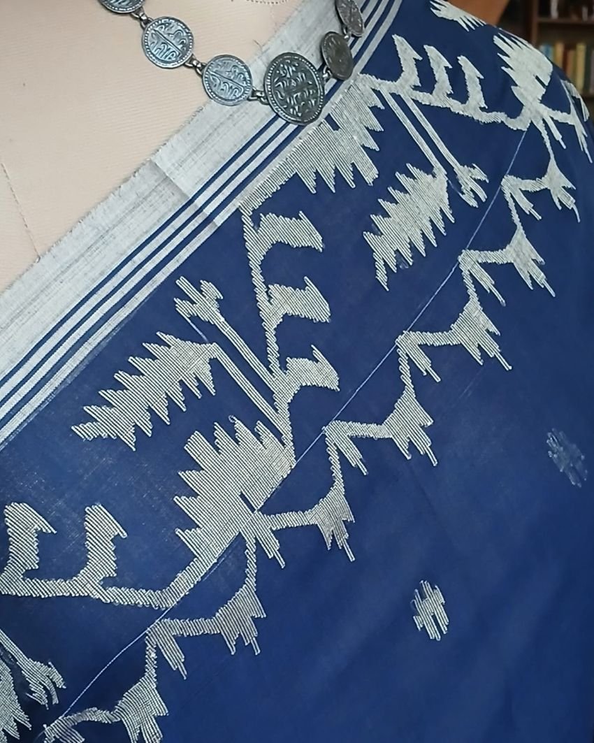 Soft Cotton Jamdani Handweave from Phulia – (JCHS0021) - Image 4