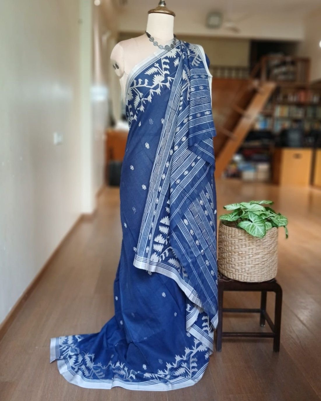 Soft Cotton Jamdani Handweave from Phulia – (JCHS0021) - Image 6