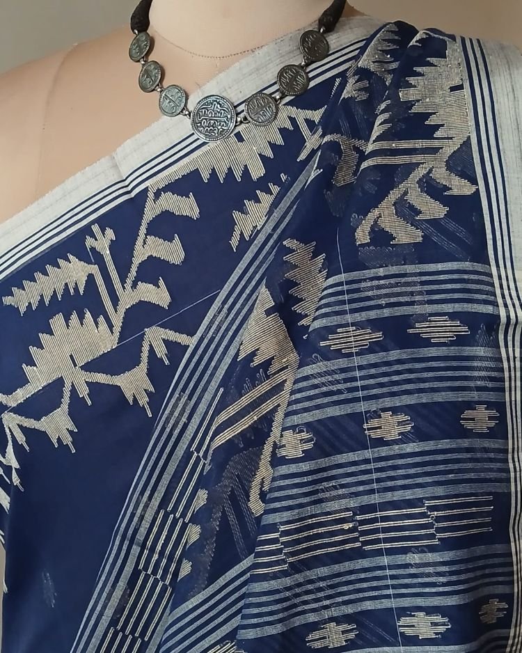 Soft Cotton Jamdani Handweave from Phulia – (JCHS0021)