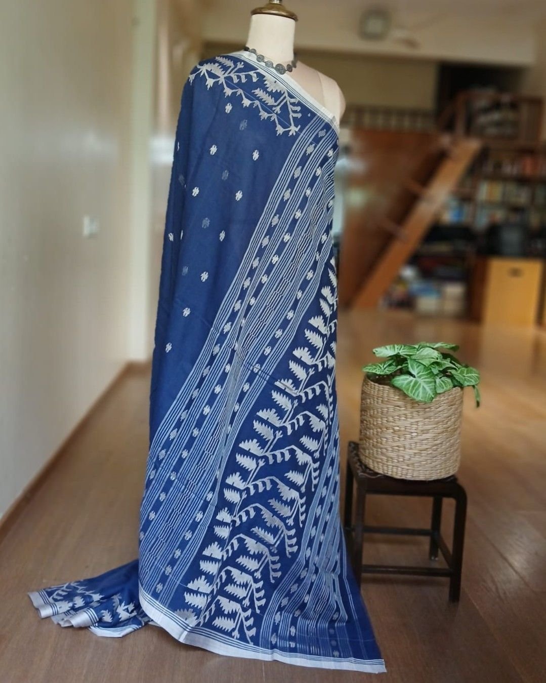 Soft Cotton Jamdani Handweave from Phulia – (JCHS0021) - Image 8