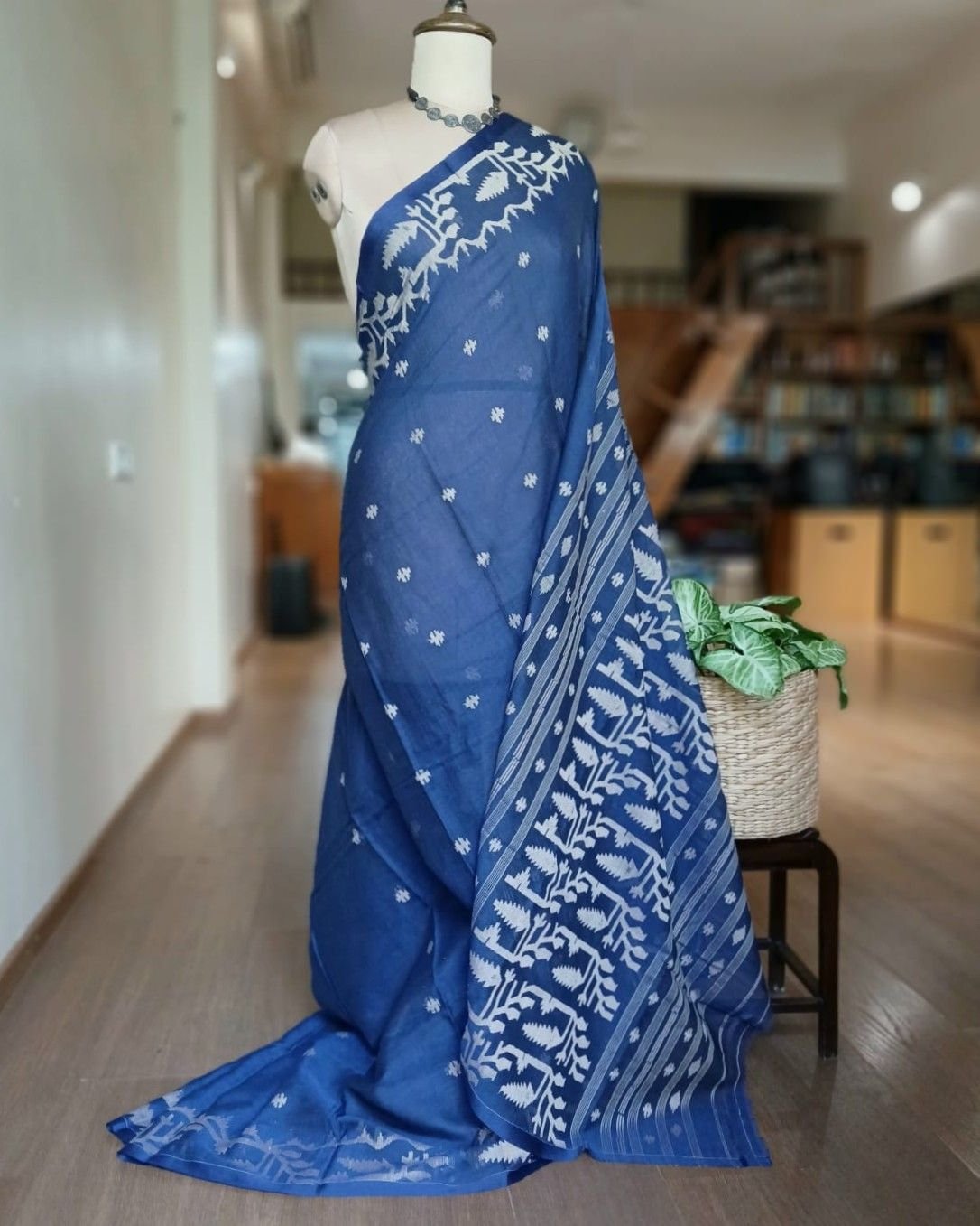 Soft Cotton Jamdani Handweave from Phulia – (JCHS0023) - Image 2
