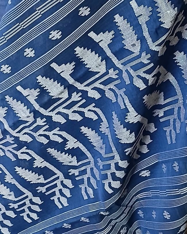 Soft Cotton Jamdani Handweave from Phulia – (JCHS0023) - Image 5