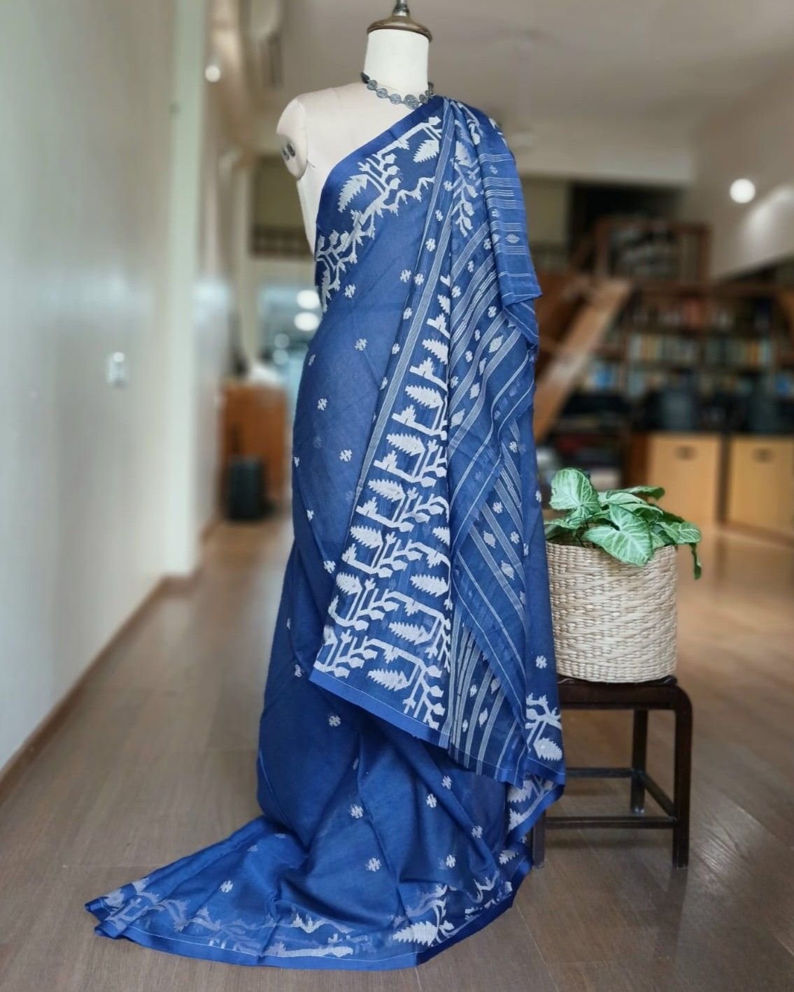 Soft Cotton Jamdani Handweave from Phulia – (JCHS0023) - Image 6