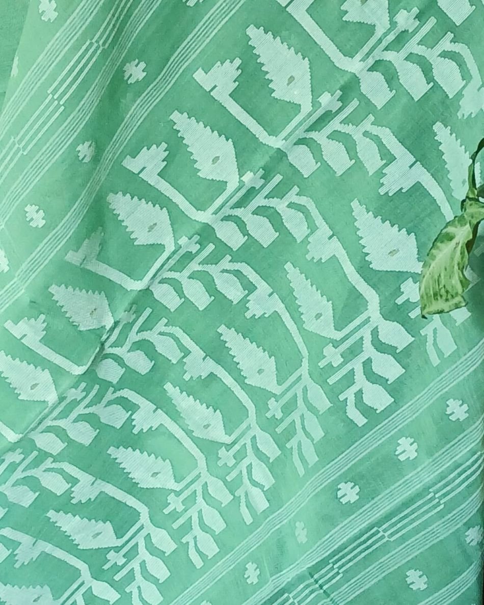 Soft Cotton Jamdani Handweave from Phulia – (JCHS0025) - Image 5
