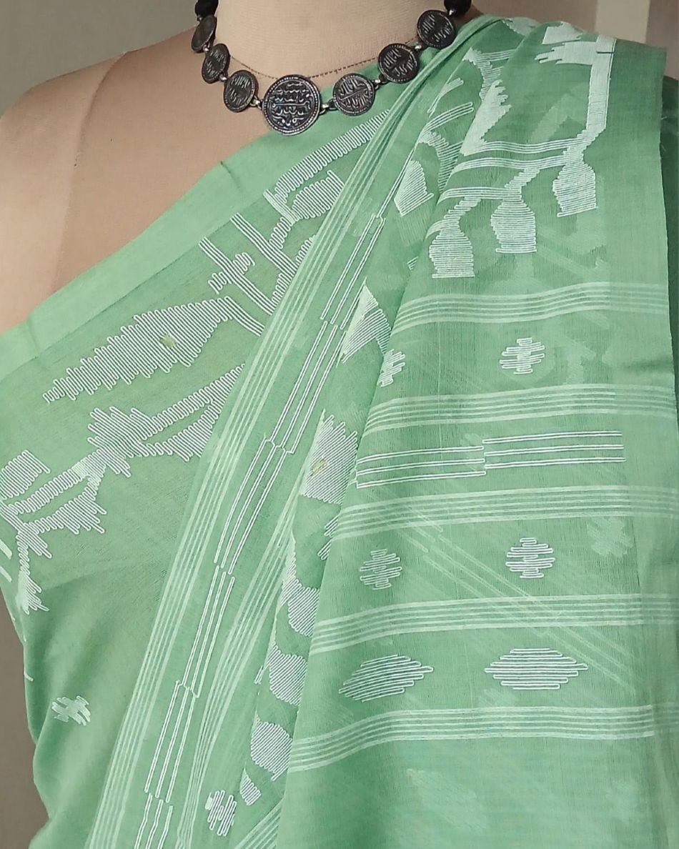 Soft Cotton Jamdani Handweave from Phulia – (JCHS0025)
