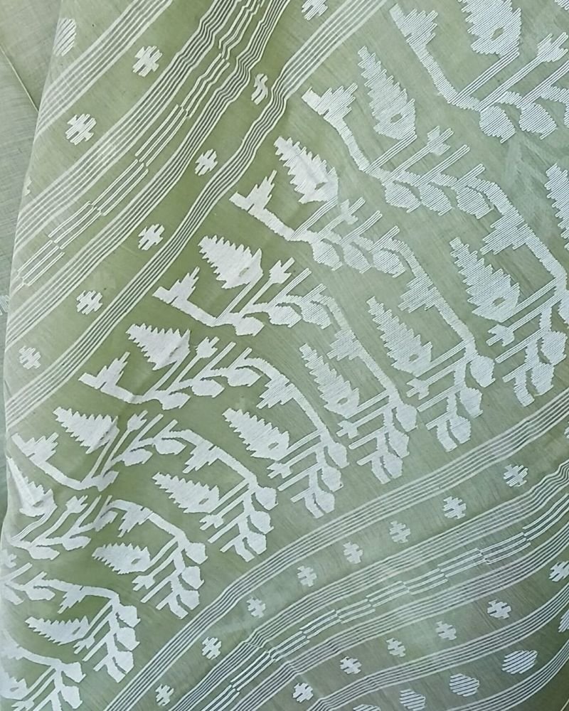 Soft Cotton Jamdani Handweave from Phulia – (JCHS0016) - Image 5