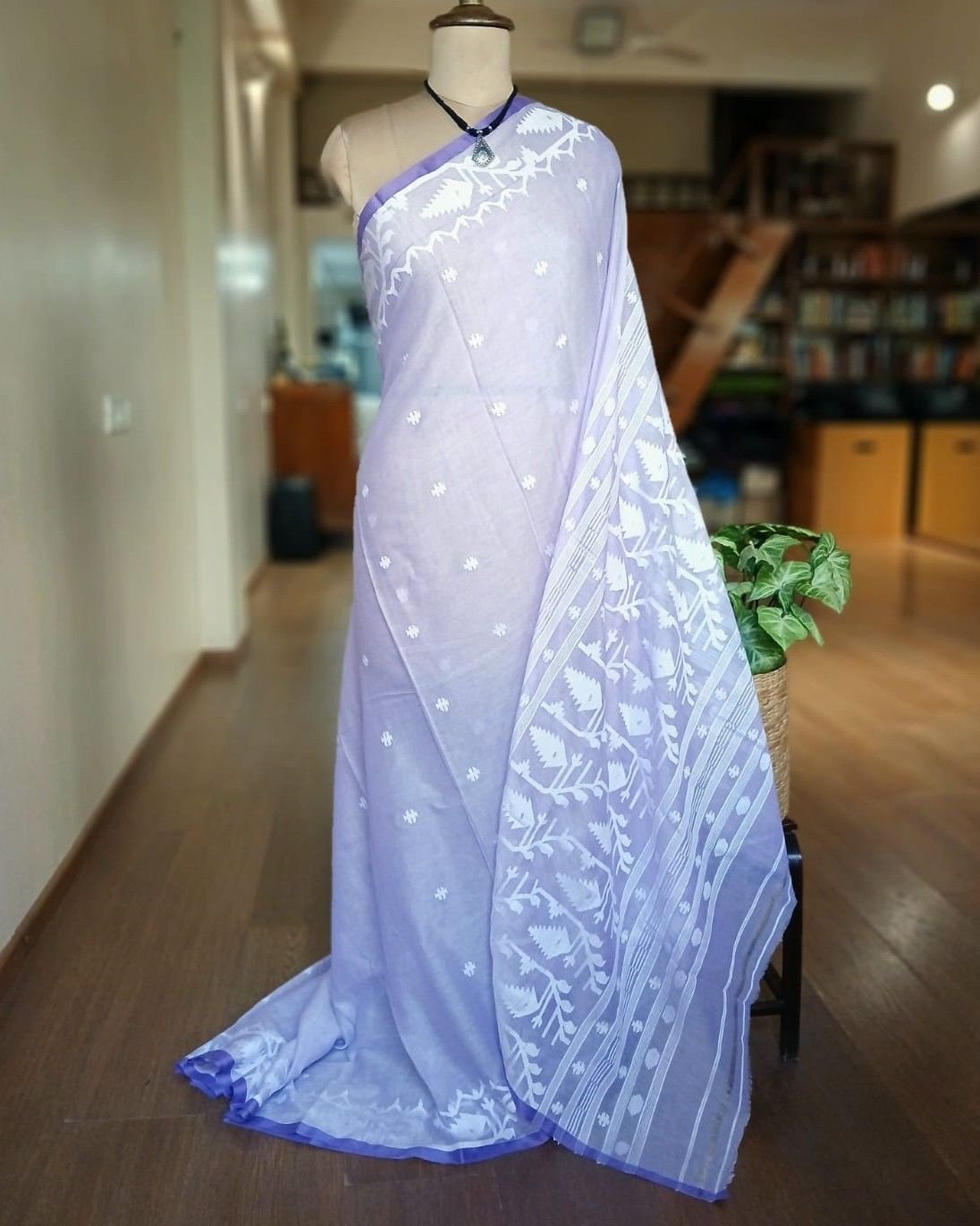 Soft Cotton Jamdani Handweave from Phulia – (JCHS0028) - Image 2