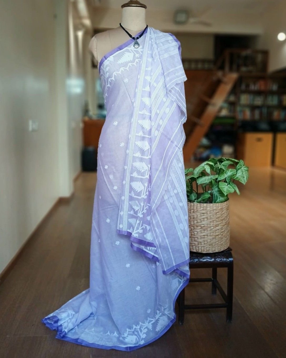 Soft Cotton Jamdani Handweave from Phulia – (JCHS0028) - Image 4