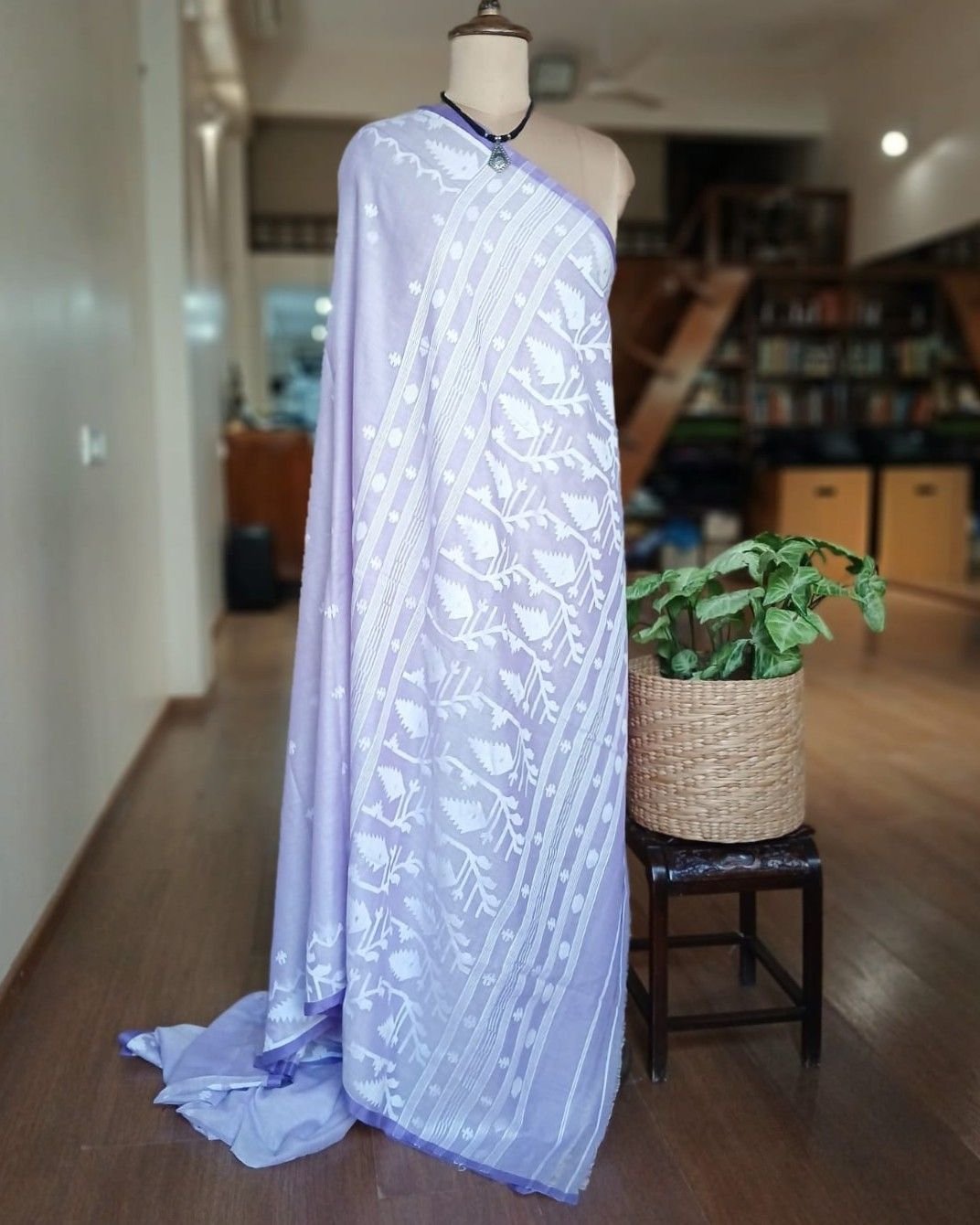 Soft Cotton Jamdani Handweave from Phulia – (JCHS0028) - Image 6