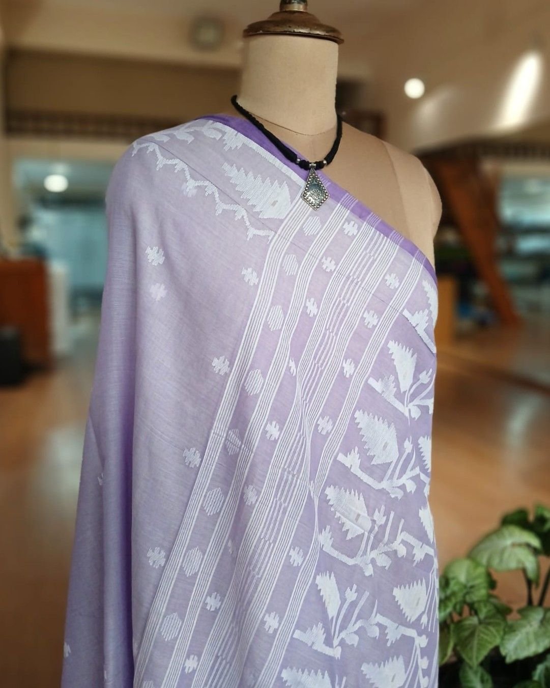 Soft Cotton Jamdani Handweave from Phulia – (JCHS0028) - Image 7