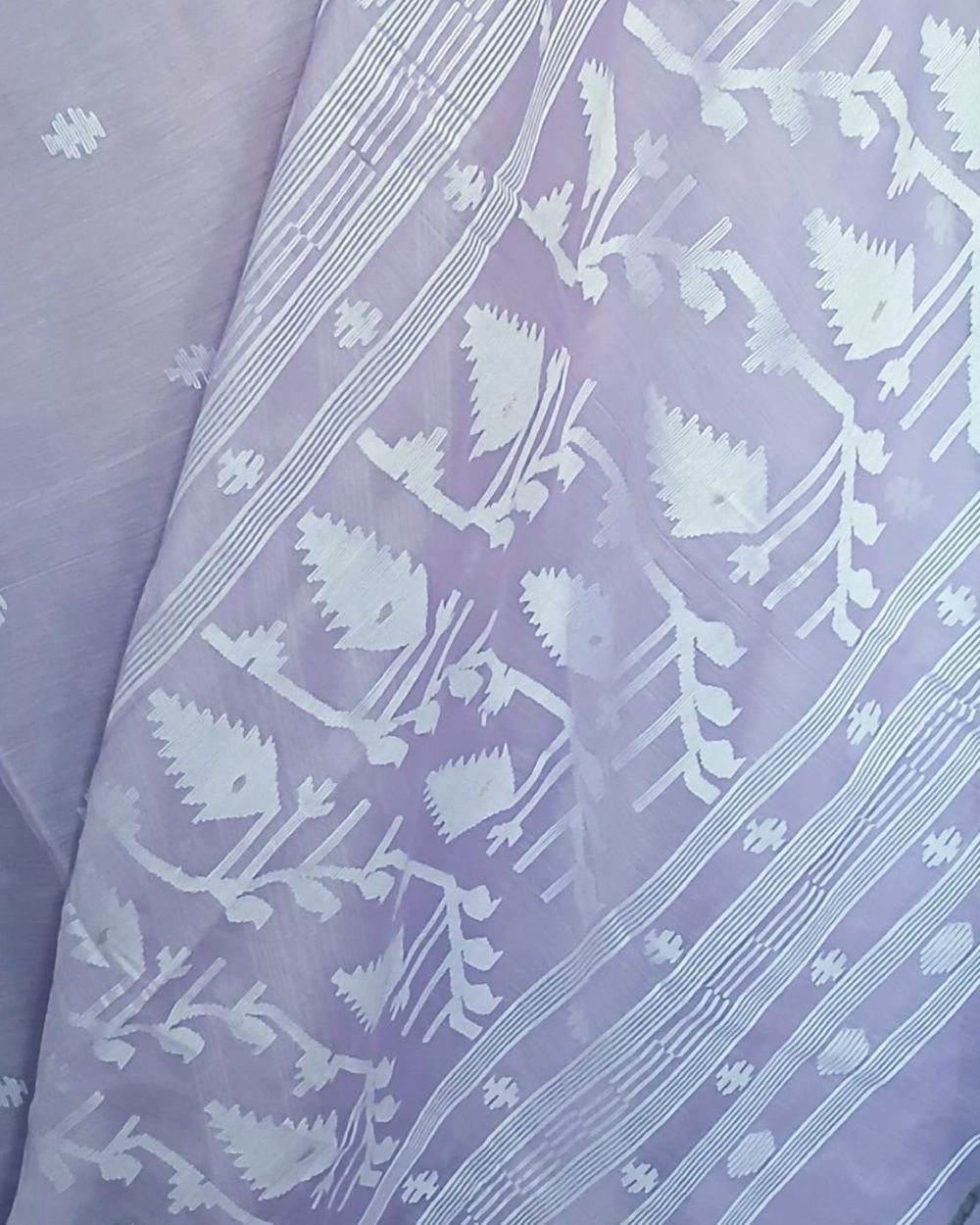 Soft Cotton Jamdani Handweave from Phulia – (JCHS0028) - Image 8