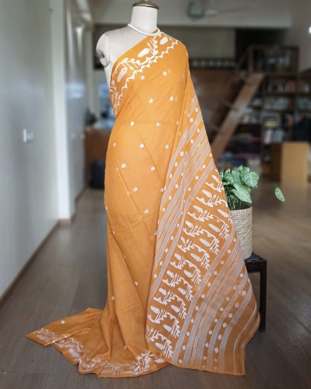 Soft Cotton Jamdani Handweave from Phulia – (JCHS0027) - Image 2