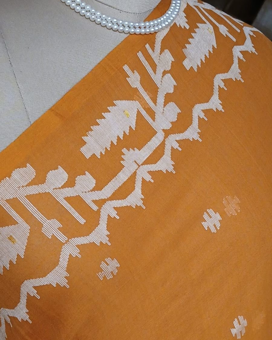 Soft Cotton Jamdani Handweave from Phulia – (JCHS0027) - Image 4