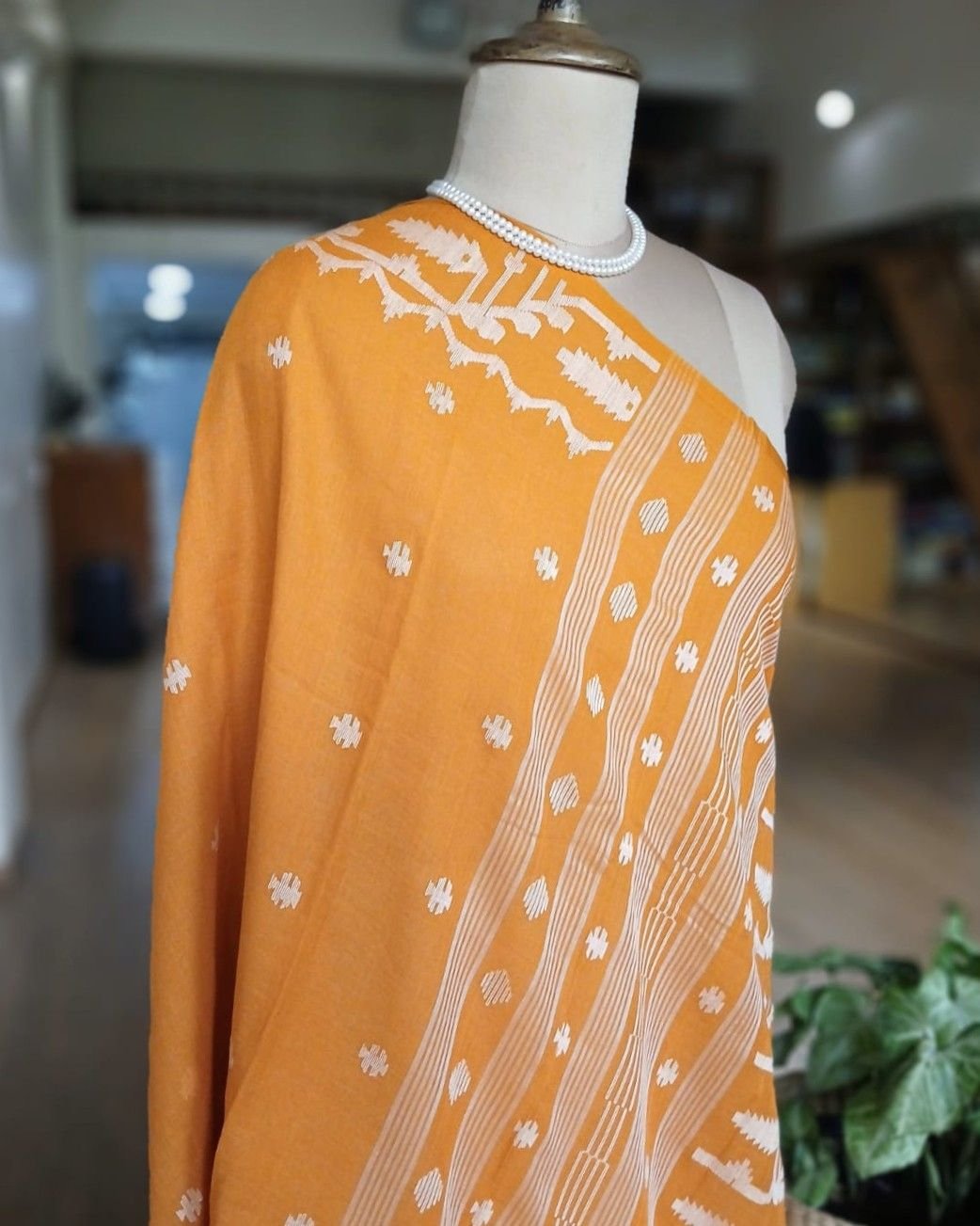 Soft Cotton Jamdani Handweave from Phulia – (JCHS0027) - Image 7