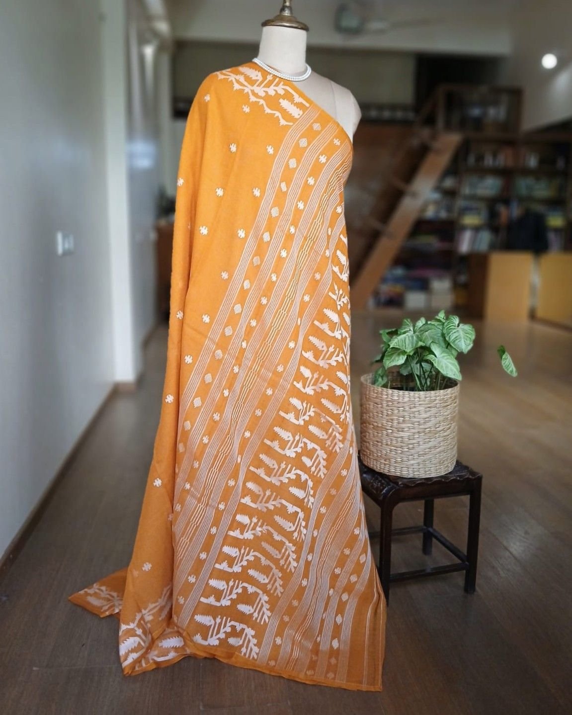Soft Cotton Jamdani Handweave from Phulia – (JCHS0027) - Image 8