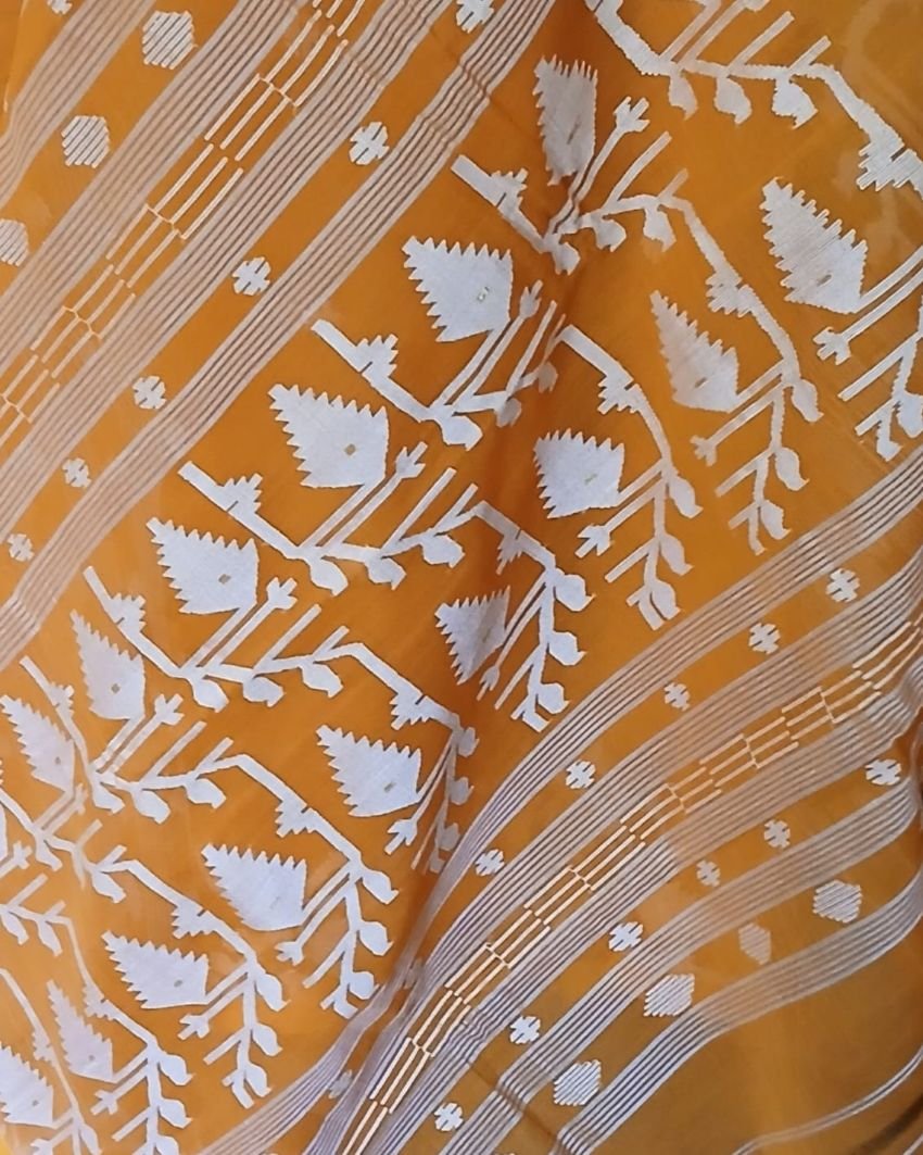Soft Cotton Jamdani Handweave from Phulia – (JCHS0029) - Image 9