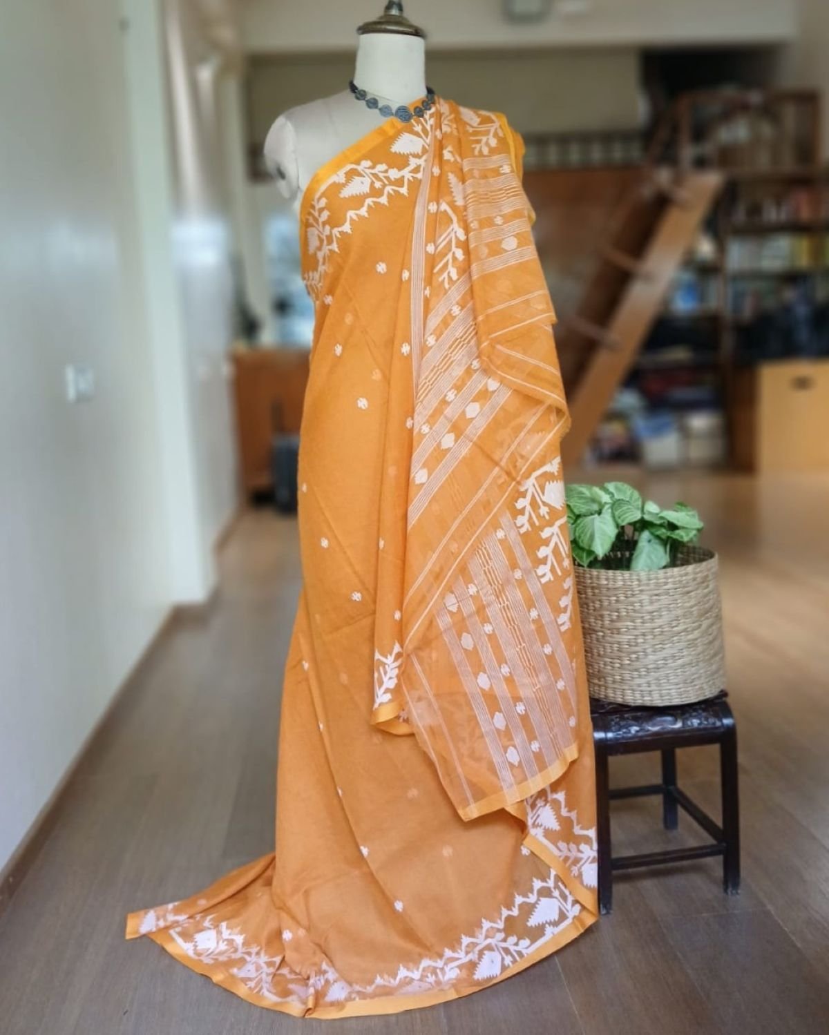 Soft Cotton Jamdani Handweave from Phulia – (JCHS0029) - Image 5