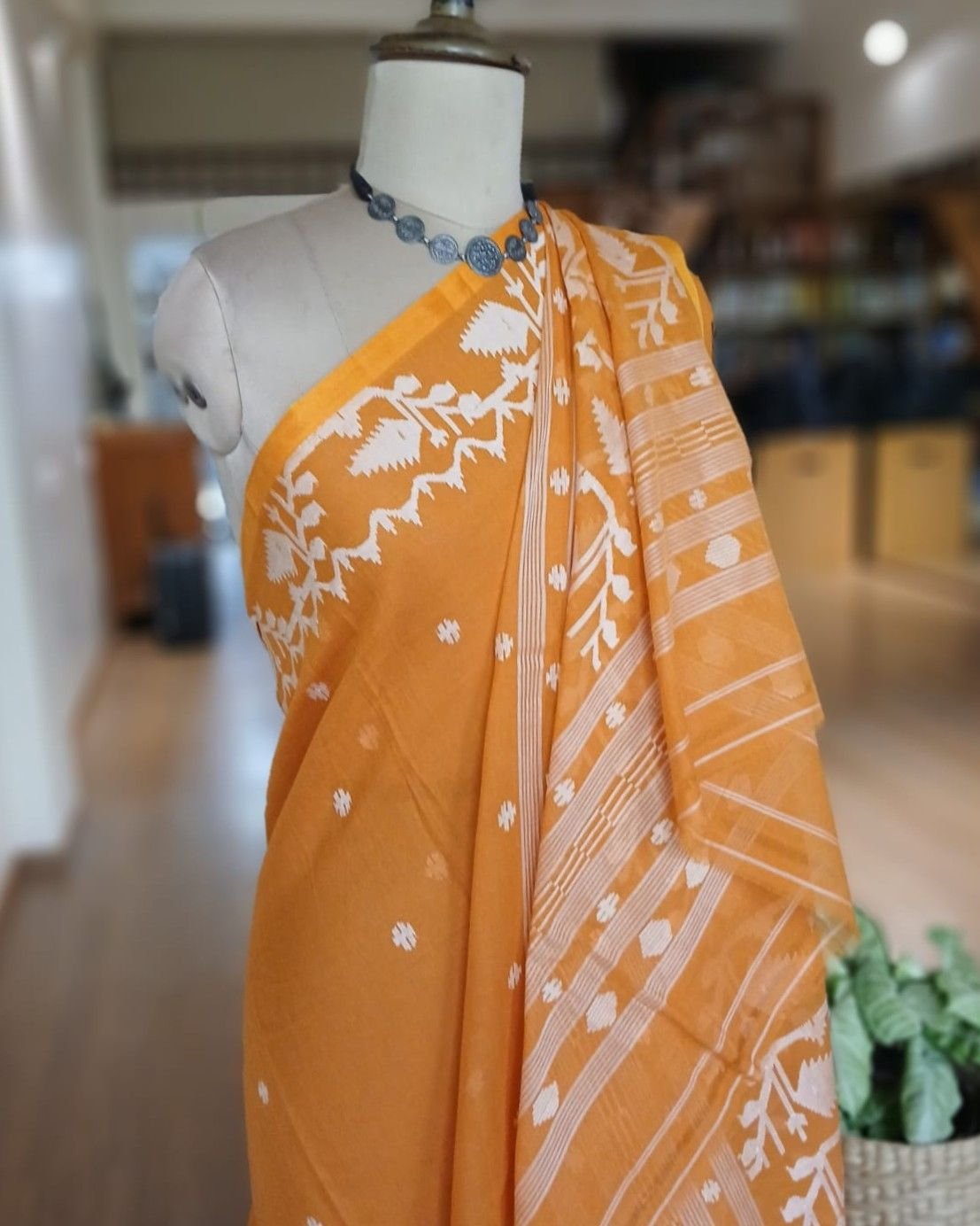 Soft Cotton Jamdani Handweave from Phulia – (JCHS0029) - Image 6