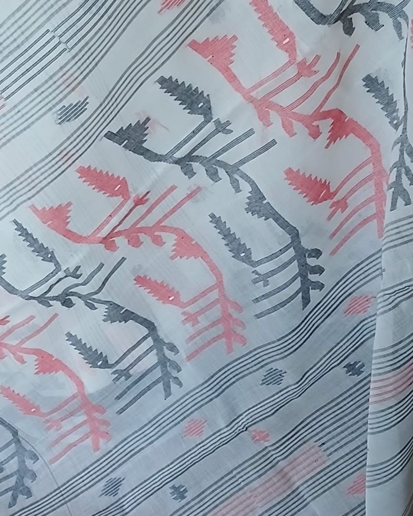 Soft Cotton Jamdani Handweave from Phulia – (JCHS0018) - Image 5