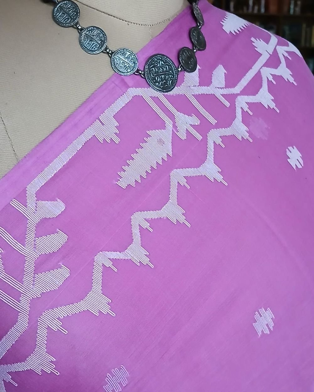 Soft Cotton Jamdani Handweave from Phulia – (JCHS0019) - Image 4