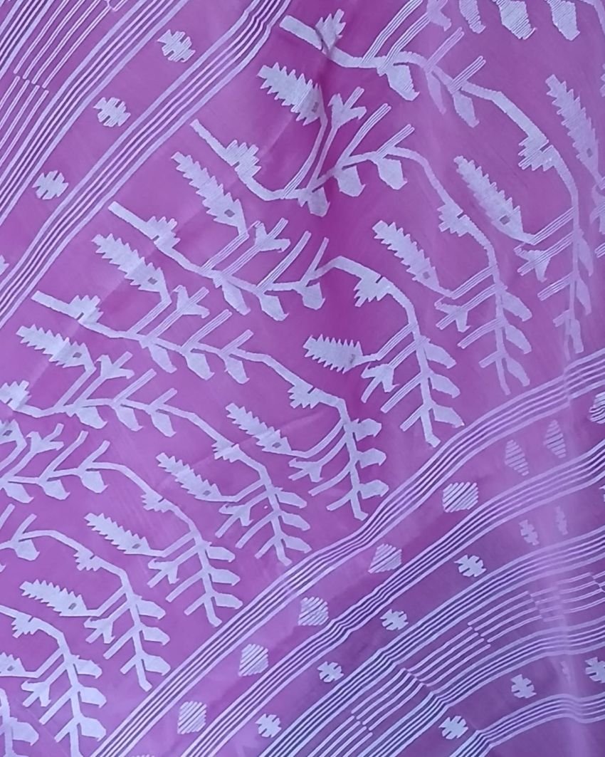Soft Cotton Jamdani Handweave from Phulia – (JCHS0019) - Image 5