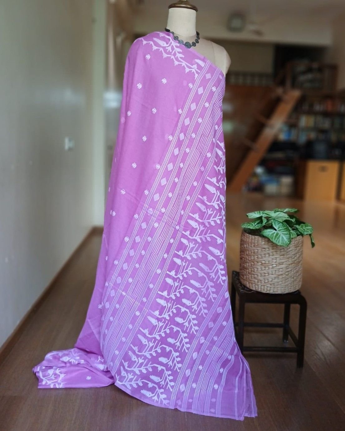 Soft Cotton Jamdani Handweave from Phulia – (JCHS0019) - Image 8