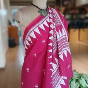 Cotton Kantha Saree from Santiniketan – (KNCS1075)