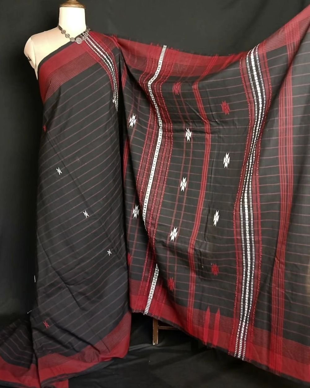 Kotpad Natural Dyes Cotton Saree - (CTKS0024) - Image 3