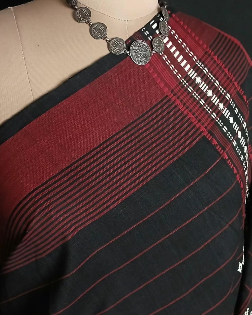 Kotpad Natural Dyes Cotton Saree - (CTKS0024) - Image 4