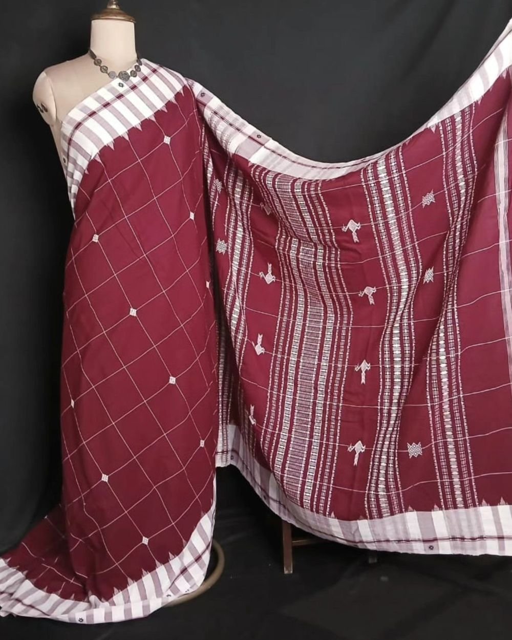 Kotpad Natural Dyes Cotton Saree - (CTKS0025) - Image 3