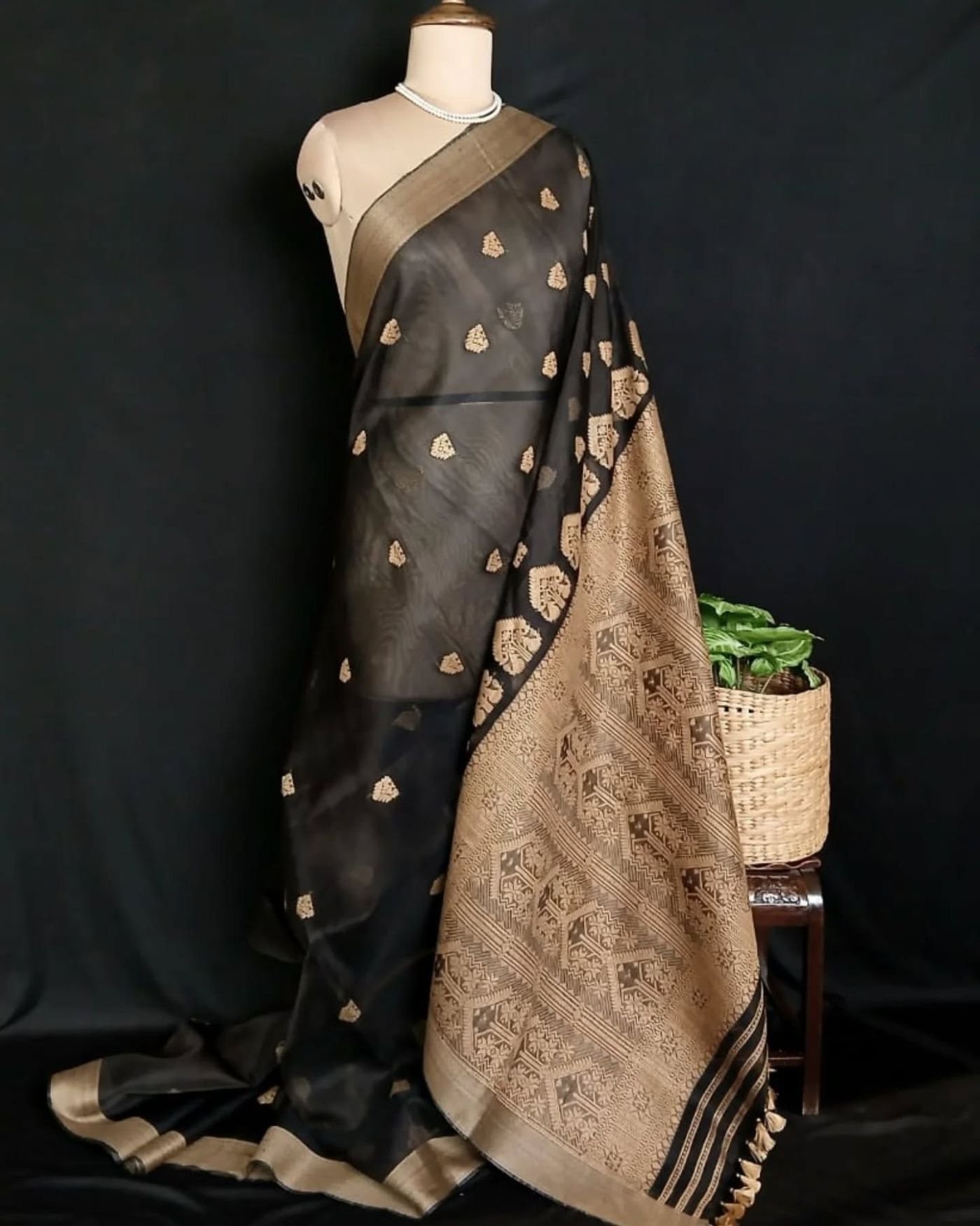 Assam Kesapaat saree in Mulberry Silk x Cotton - (AMSS0001)