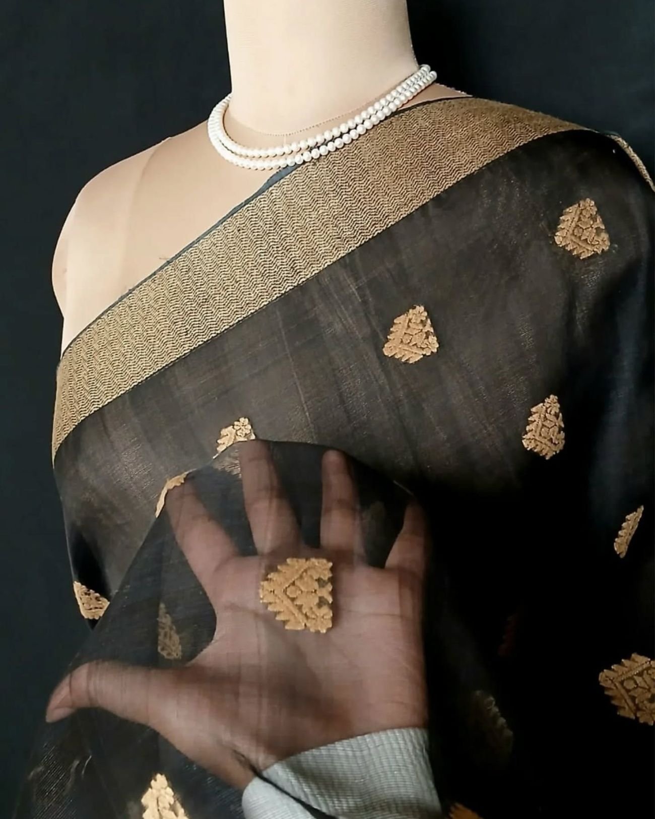 Assam Kesapaat saree in Mulberry Silk x Cotton - (AMSS0001) - Image 11