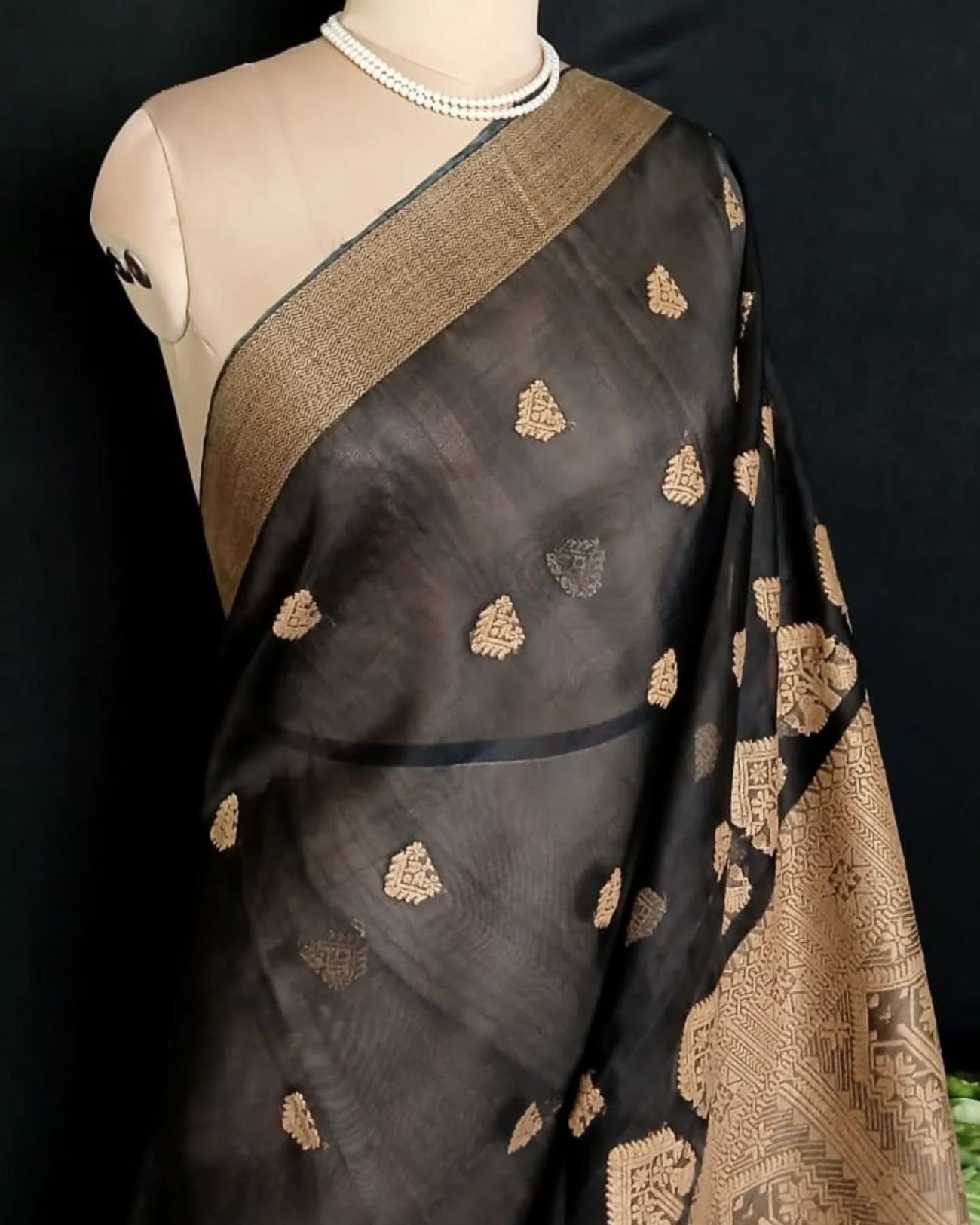 Assam Kesapaat saree in Mulberry Silk x Cotton - (AMSS0001) - Image 3