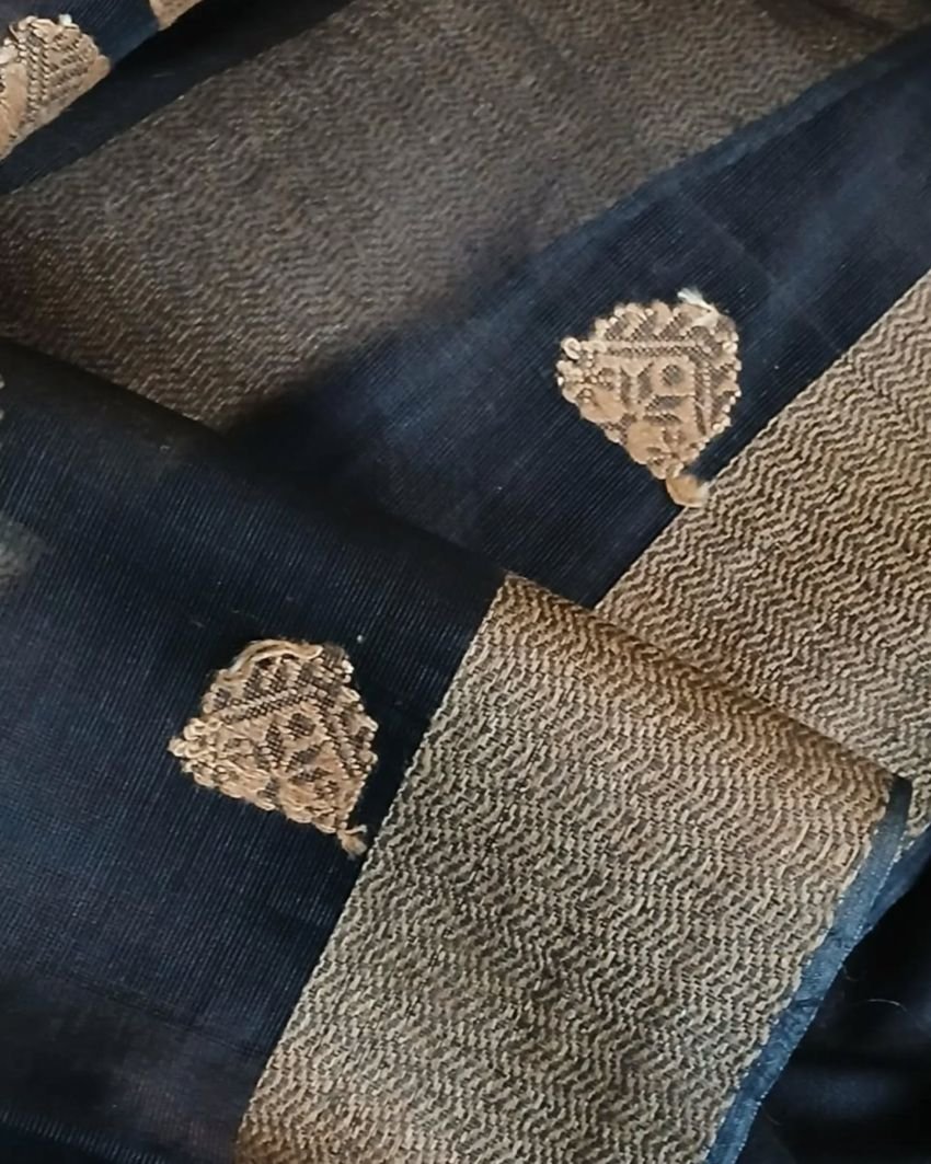 Assam Kesapaat saree in Mulberry Silk x Cotton - (AMSS0001) - Image 9