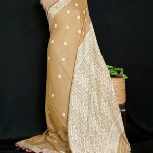 Ahimsa Eri Silk saree from Sualkuchi in Assam - (AESS0019)