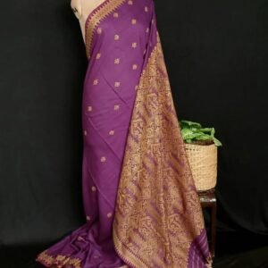 Ahimsa Eri Silk saree from Sualkuchi in Assam - (AESS0018)