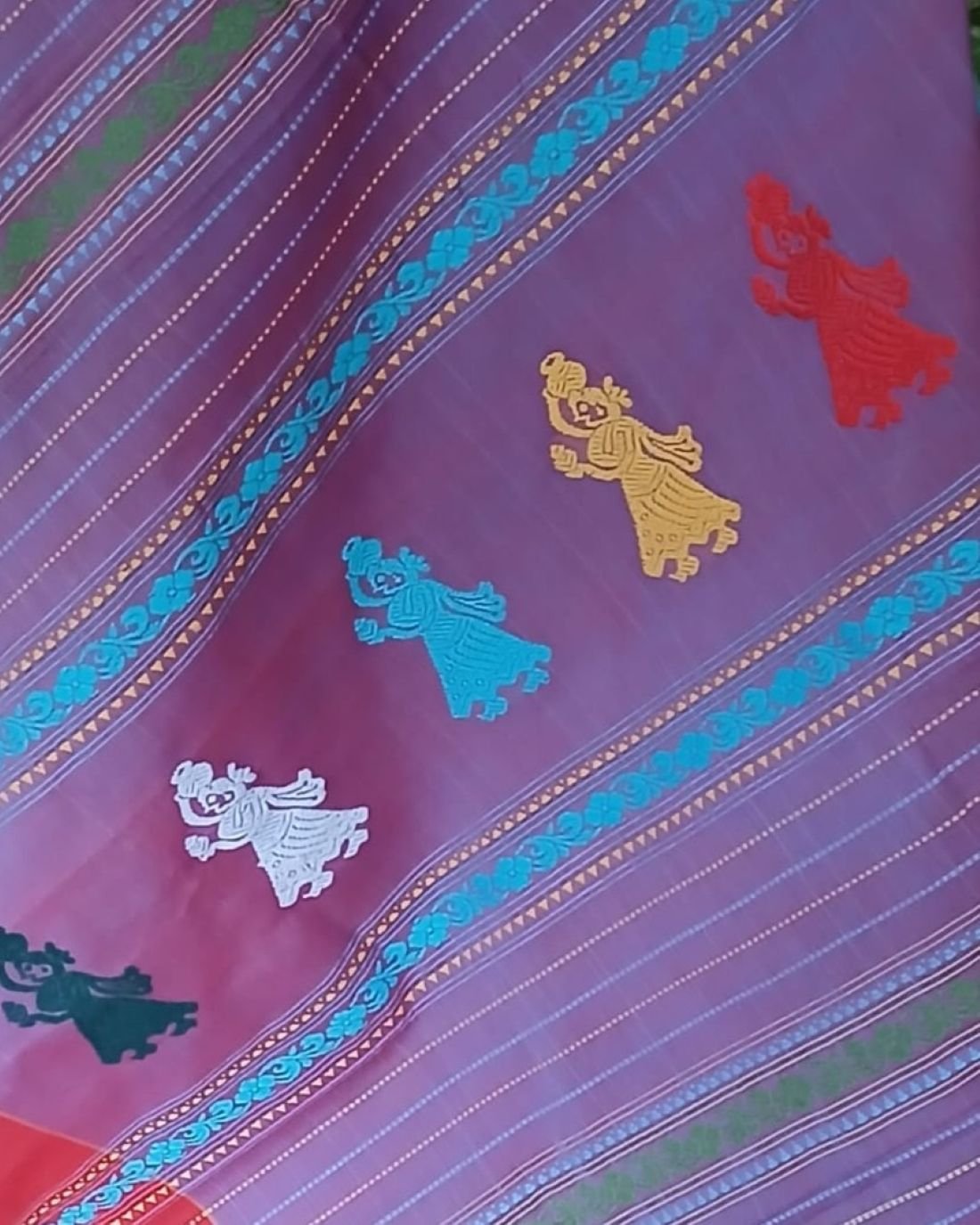 Gollabhama (milkmaid / gopika) handweave saree in cotton – (WGHS1025) - Image 5