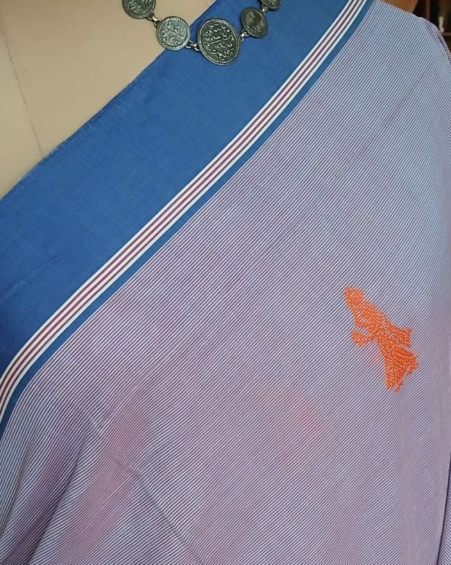 Gollabhama (milkmaid / gopika) handweave saree in cotton – (WGHS1021) - Image 4