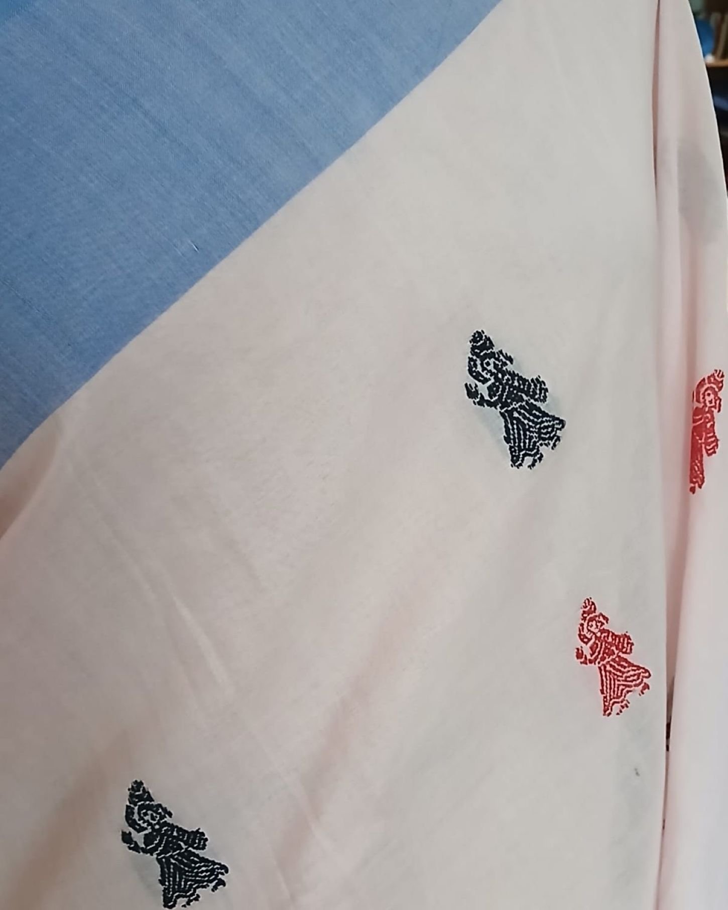 Gollabhama (milkmaid / gopika) handweave saree in cotton – (WGHS1022) - Image 4