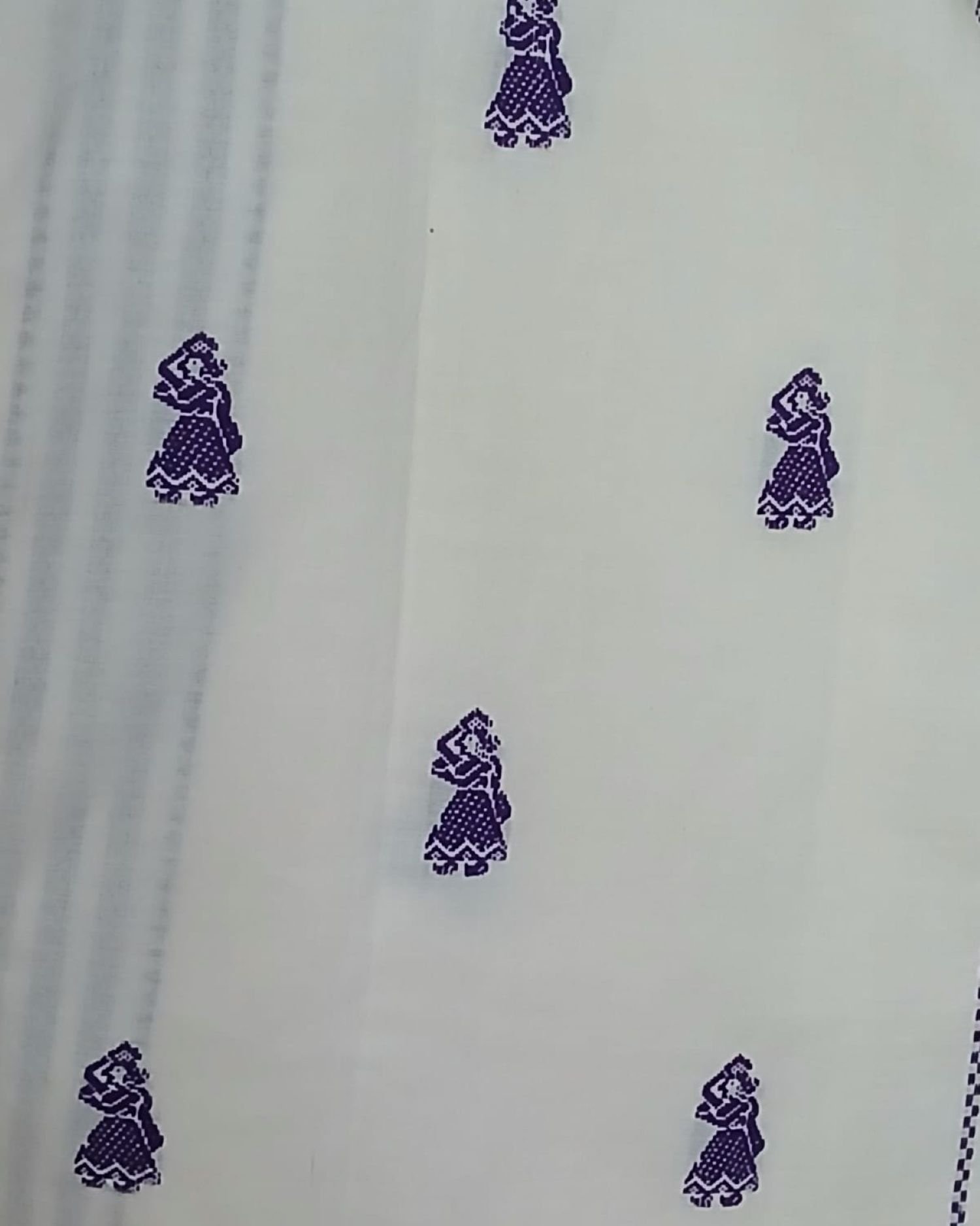 Gollabhama (milkmaid / gopika) handweave saree in cotton – (WGHS1023) - Image 8