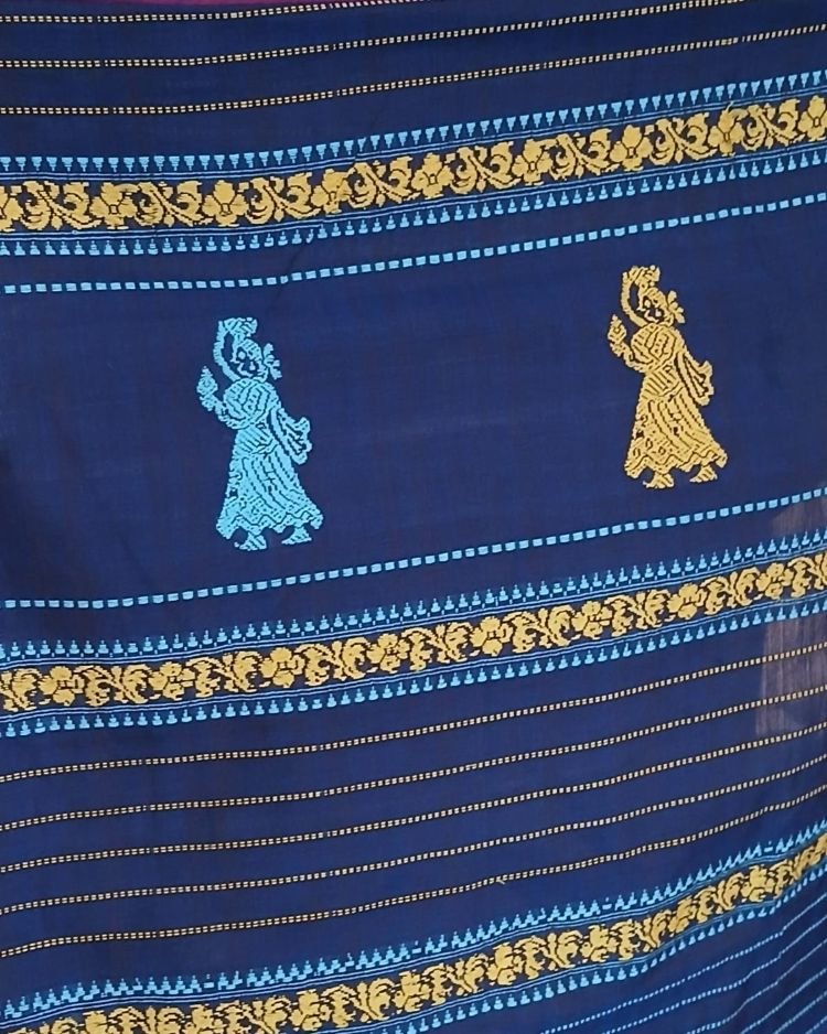 Gollabhama (milkmaid / gopika) handweave saree in cotton – (WGHS1024) - Image 8