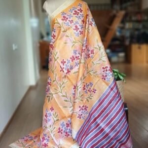 Handpainted Tussar Silk Saree - (HTSS0005)